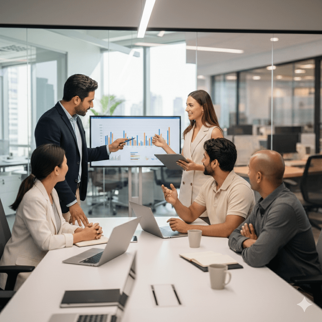 Digital Squad team in discussion