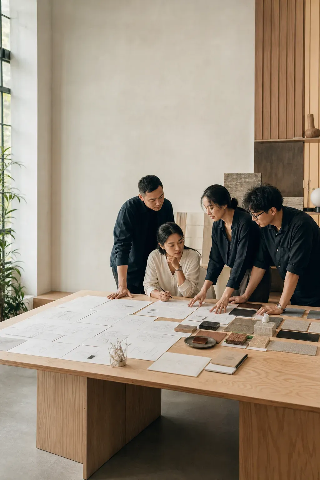 Team workshop in a modern studio
