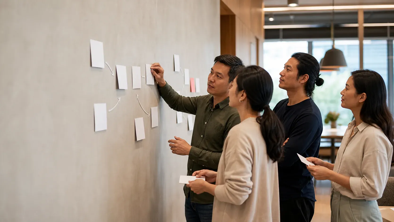 Team mapping a customer journey