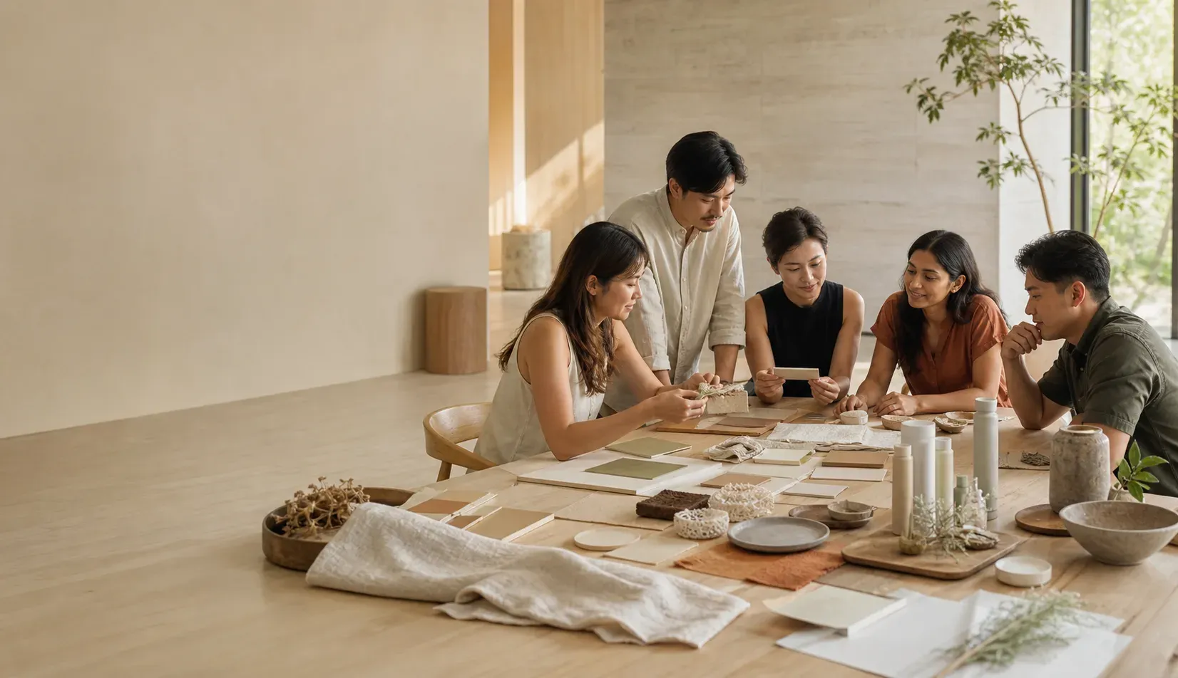 Team reviewing a wellness brand direction